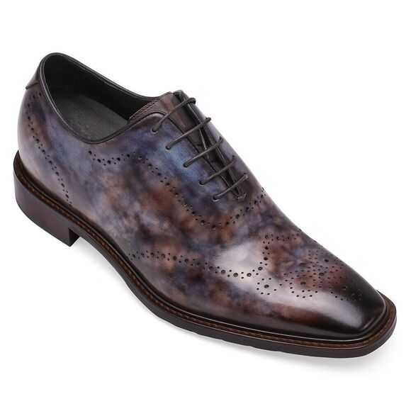 US11 CMR Elevator Shoes vintage Men Patina leather Shoes Increase 7cm/2.76\